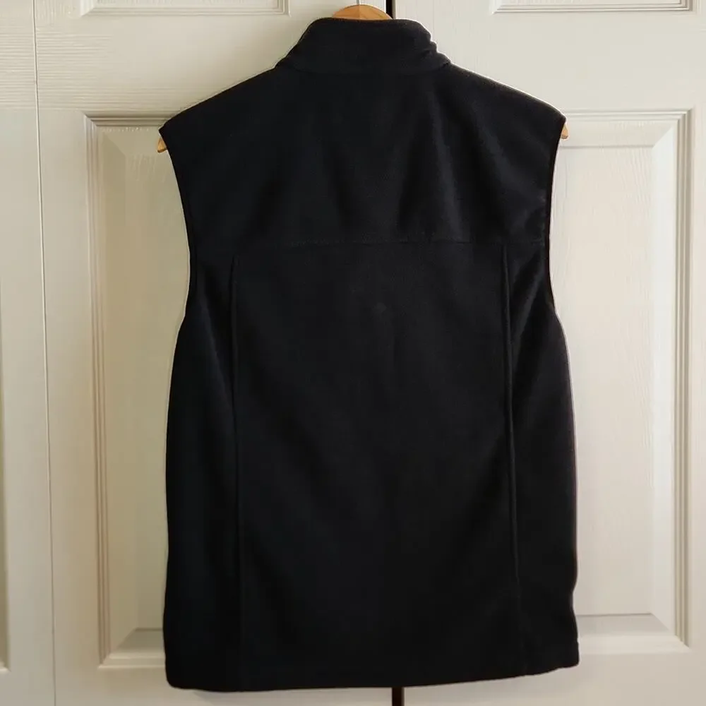 Cabela's Men's Black Full Zip Fleece Vest‎ Size SM Gorpcore Outdoors Pockets